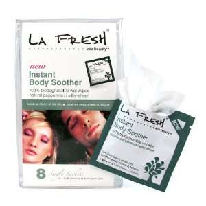 La Fresh Eco Beauty Instant Body Soother Wipes Plus Free Small Case, 8 