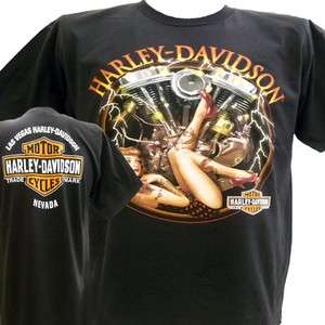 Harley Davidson Las Vegas Dealer Tee T Shirt BLACK XL #BRAVA1  