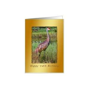  Birthday, 74th, Sandhill Crane Bird Card Toys & Games