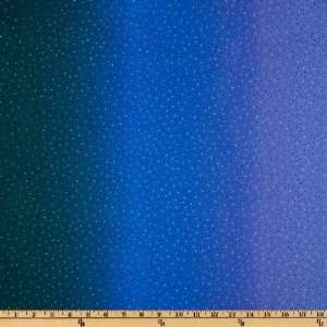  44 Wide Gypsy Wind Ombre Dots Blue Fabric By The Yard 