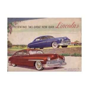  1949 LINCOLN COSMOPOLITAN Sales Brochure Book Automotive