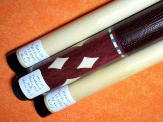Jacoby Rare Custom Pool Cue 2 Shafts Leather Super Sharp Splice Points 