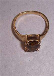 Honey Zircon 4.10 CT 18K Gold Ring   Cut by Roger Dery  