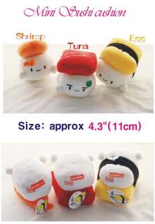 new cute mini sushi cushion suctioncup plush toys pillow  