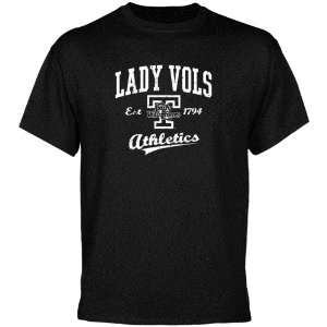UT Vols T Shirt  Tennessee Lady Vols Black Athletics Script T Shirt 