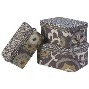   Storage Boxes with Handles, Braid and Cord (Set of 3)