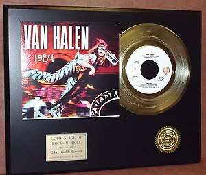 VAN HALEN GOLD 45 RECORD LIMITED EDITION DISPLAY  