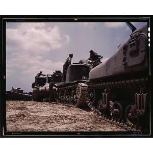  Photo M 3 and M4 tank company at bivouac, Ft. Knox, Ky 