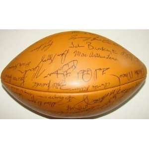  1972 Packers Team 49 Signed Football NITSCHKE STARR 