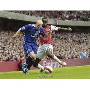  Arsenal v Everton Arsenals Johan Djourou and Evertons Andy 