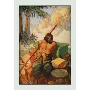  Vintage Art Robinson Crusoe I Did My Utmost to Keep the 