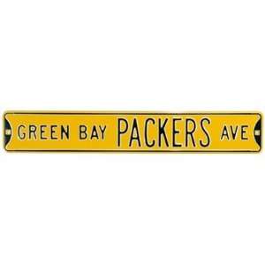  Green Bay Packers Ave 6 x 36 NFL Metal Street Sign 