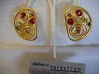 AMY LACOMBE SIGNED PINK RHINESTONE POST EARRINGS NEW items in S N K 