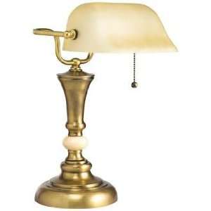  Kirketon Bankers Desk Lamp in Aged Brass