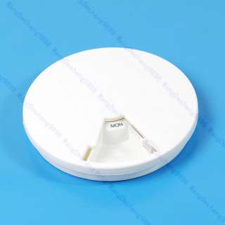   contact us 7 days 7 rooms round pocket pill box white brand new