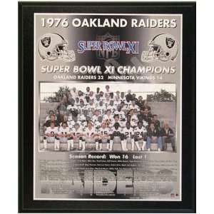  Oakland Raiders Healy Plaque   1976 Super Bowl Champs 