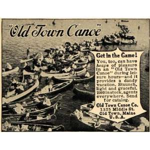  1914 Ad Old Town Canoe Maine Boat Recreation Water ME 