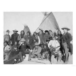 White Men and Lakota Indian Chiefs Group No.2 Photograph   Pine Ridge 