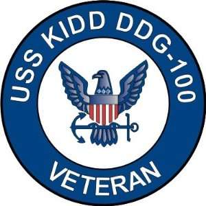  US Navy USS Kidd DDG 100 Ship Veteran Decal Sticker 3.8 