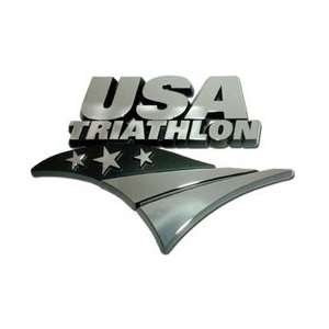 Ironman USA Triathlon 3D Word Logo Chrome Plated Premium 