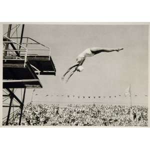  1932 Summer Olympics USA Jane Fauntz Diving Dive Print 