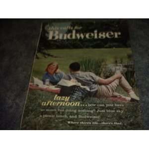 1962 Budweiser Ad Lazy Afternoon BUDWEISER Books