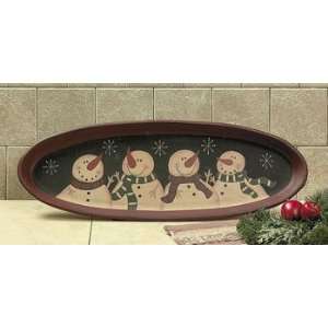  Oval Snowmen Plate   Party Decorations & Room Decor 