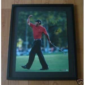  TIGER WOODS Tiger Roar Signed & Inscribed UDA LE 100 