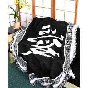    Chinese Calligraphy Kanji Character Love Throw