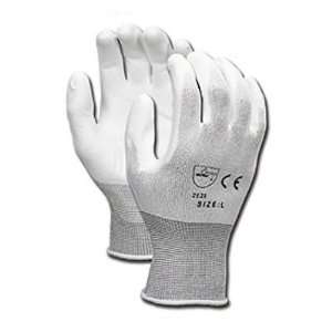 Memphis Glove   White Nylon Glove With Polyurethane Coating   Xlarge