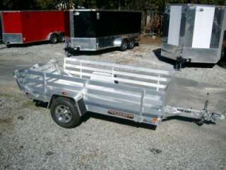 2012 aluma 6310H Cargo Aluminum Utility Trailer w/ rails 5X10 and bi 