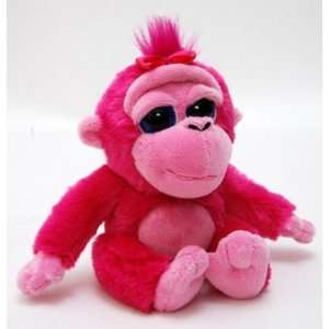  7 Bright Eyes Pink Orangutan Monkey Plush Stuffed Animal 