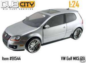 2007 VW VOLKSWAGEN GOLF MK5 GTI 1/24 JADA DIECAST SILVE  