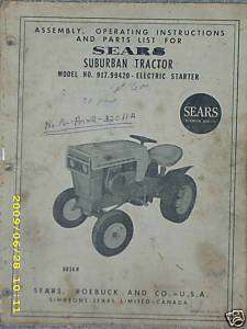 917.99420  Suburban Tractor Manual & List  