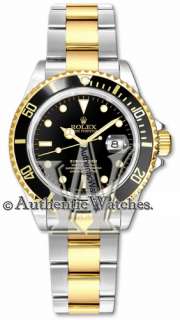 NEVER USED ROLEX SUBMARINER GOLD & STEEL AUTOMATIC SWISS WATCH 116613 