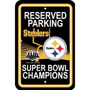 Pittsburgh Steelers Super Bowl XLlll Champions Parking Sign   Set of 2