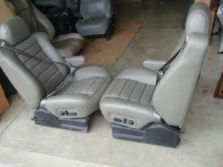 03 07 HUMMER H2 FRONT SEATS GREY LEATHER HEATED MEMO  
