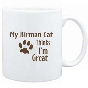 Mug White  MY Birman THINKS IM GREAT  Cats  Sports 