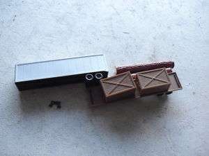 Lot of 2 Vintage HO Scale Truck Trailers w/ Loads  