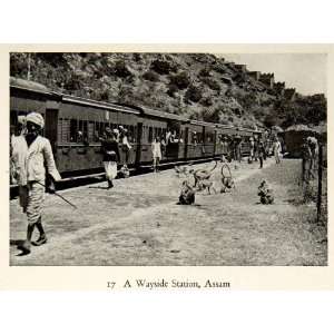 1938 Print Wayside Station Assam India Train Hillside Province Dispur 
