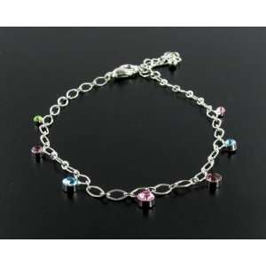  Women Crystal Anklets with Rhimestone 