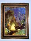 Redon Roger and Angelique   Brown Framed Giclee Canvas Art M 25x31