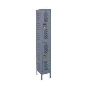 Assem Ventilated Locker,w 18,d 21,gray   HALLOWELL  