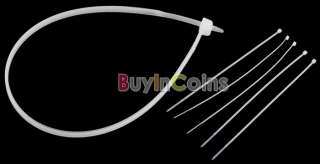 50PCS 2.5mm White Nylon Zip Ties Wraps for Cable Wire  
