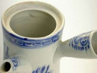 Old Japanese Arita Blue & White Porcelain Teapot  