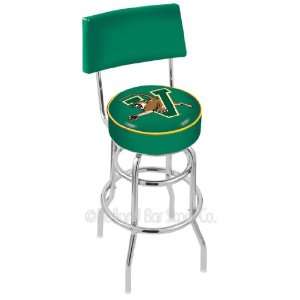 University of Vermont 25 Inch Chrome Double Ring Swivel Bar Stool with 