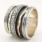   ring spinner ring silver 9 ct rose gold wedding bague tube or anillo