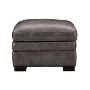  Grant Graphite Leather Storage Ottoman