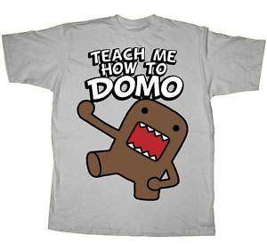 DOMO T Shirt Tee NEW Teach Me How to Domo (MEN) gray  