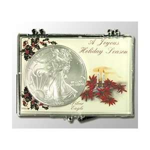  2010 American Silver Eagle Coin in a Snap lock Holiday 